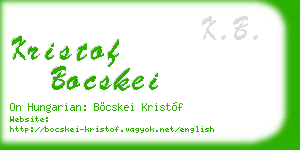 kristof bocskei business card